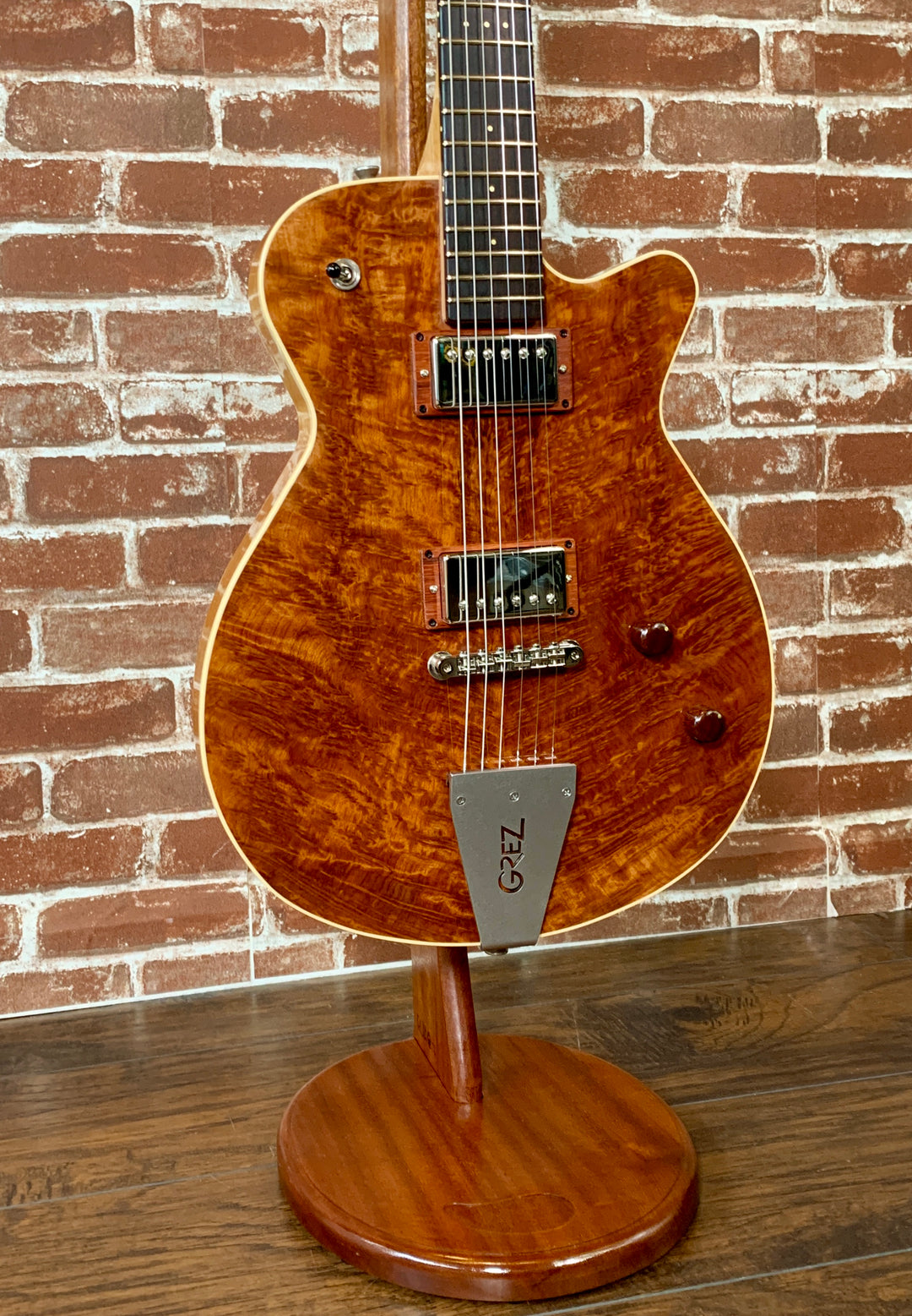 Grez Guitars Mendocino Custom, 2020, Natural Burl Redwood Top, Lollar HB's (Authorized Dealer)