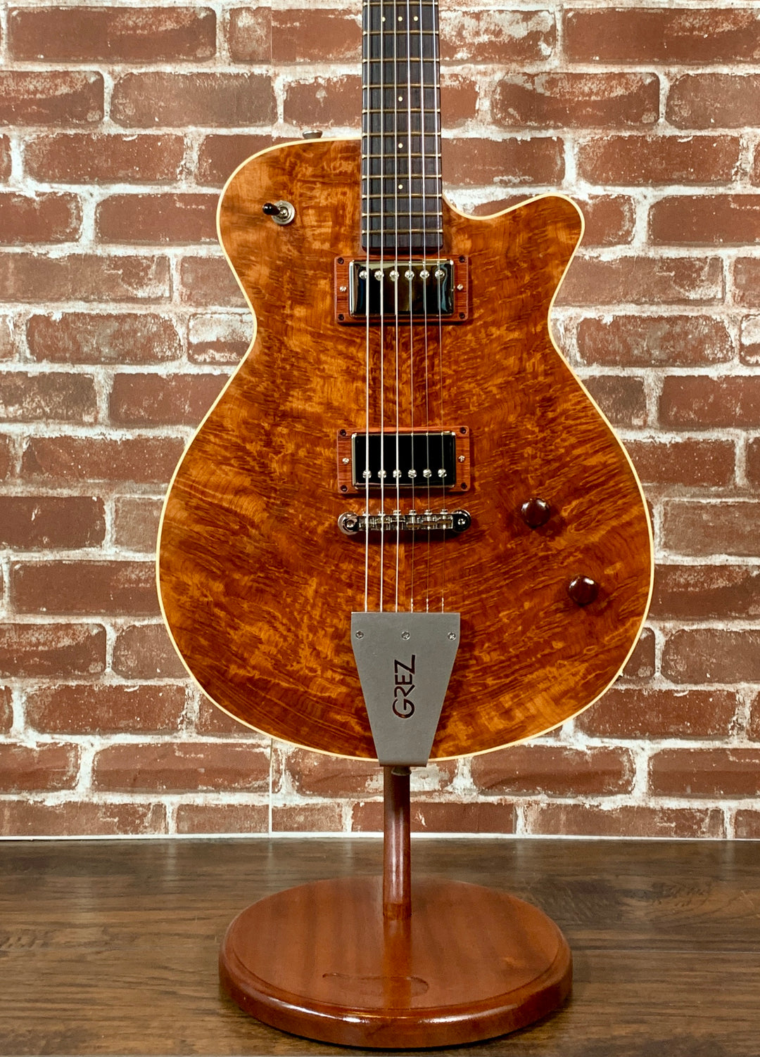 Grez Guitars Mendocino Custom, 2020, Natural Burl Redwood Top, Lollar HB's (Authorized Dealer)