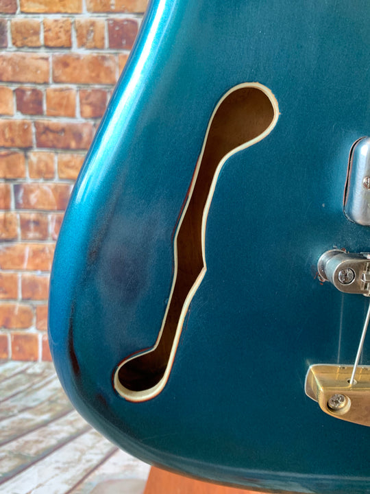 Harvester Guitars Kalamazoo Buick Blue over Sunburst.  "Authorized Dealer"