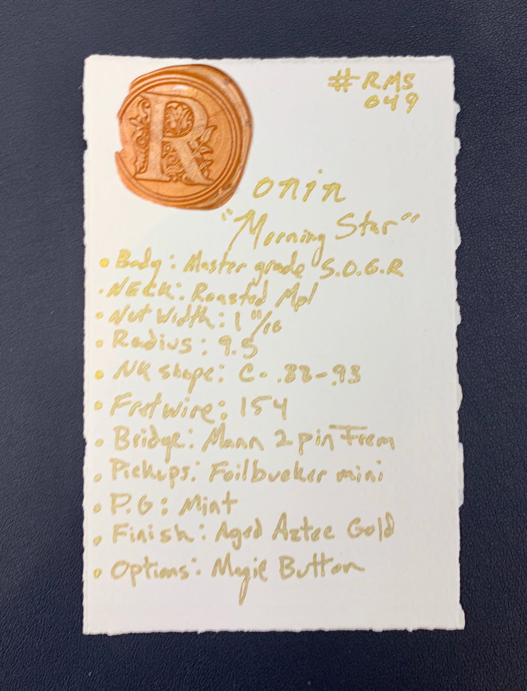 Ronin Morningstar Aged Aztec Gold, Brand New (Authorized Dealer)