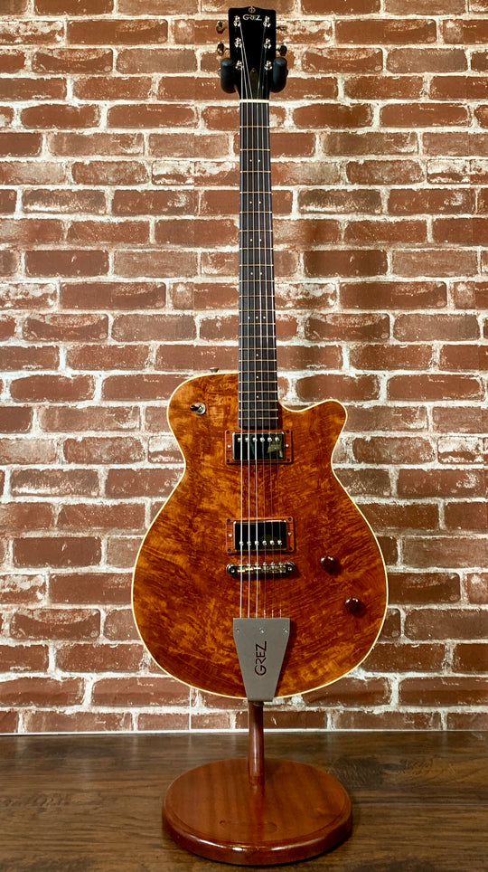 Grez Guitars Mendocino Custom, 2020, Natural Burl Redwood Top, Lollar HB's (Authorized Dealer)