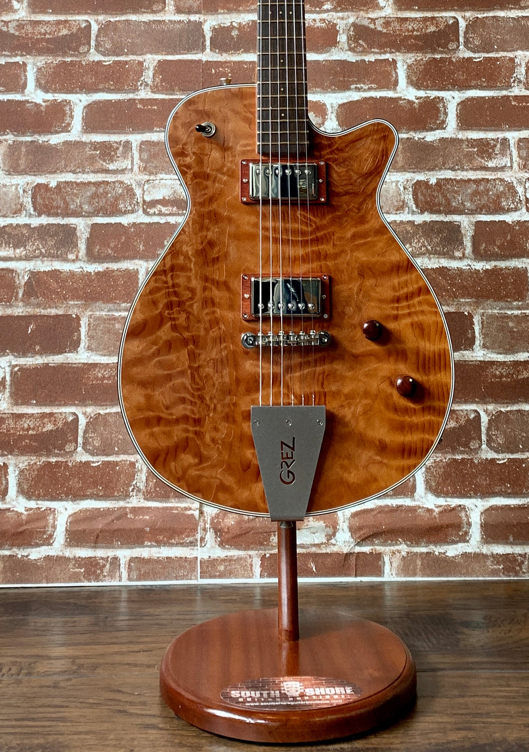 Grez Mendocino Custom, 2020 Quilted OG Redwood Top, Lollar Imperials 5lbs 3oz, NEW, Tortoise Bound Top & Back W/B/W Top of Body Purfling (Authorized Dealer)