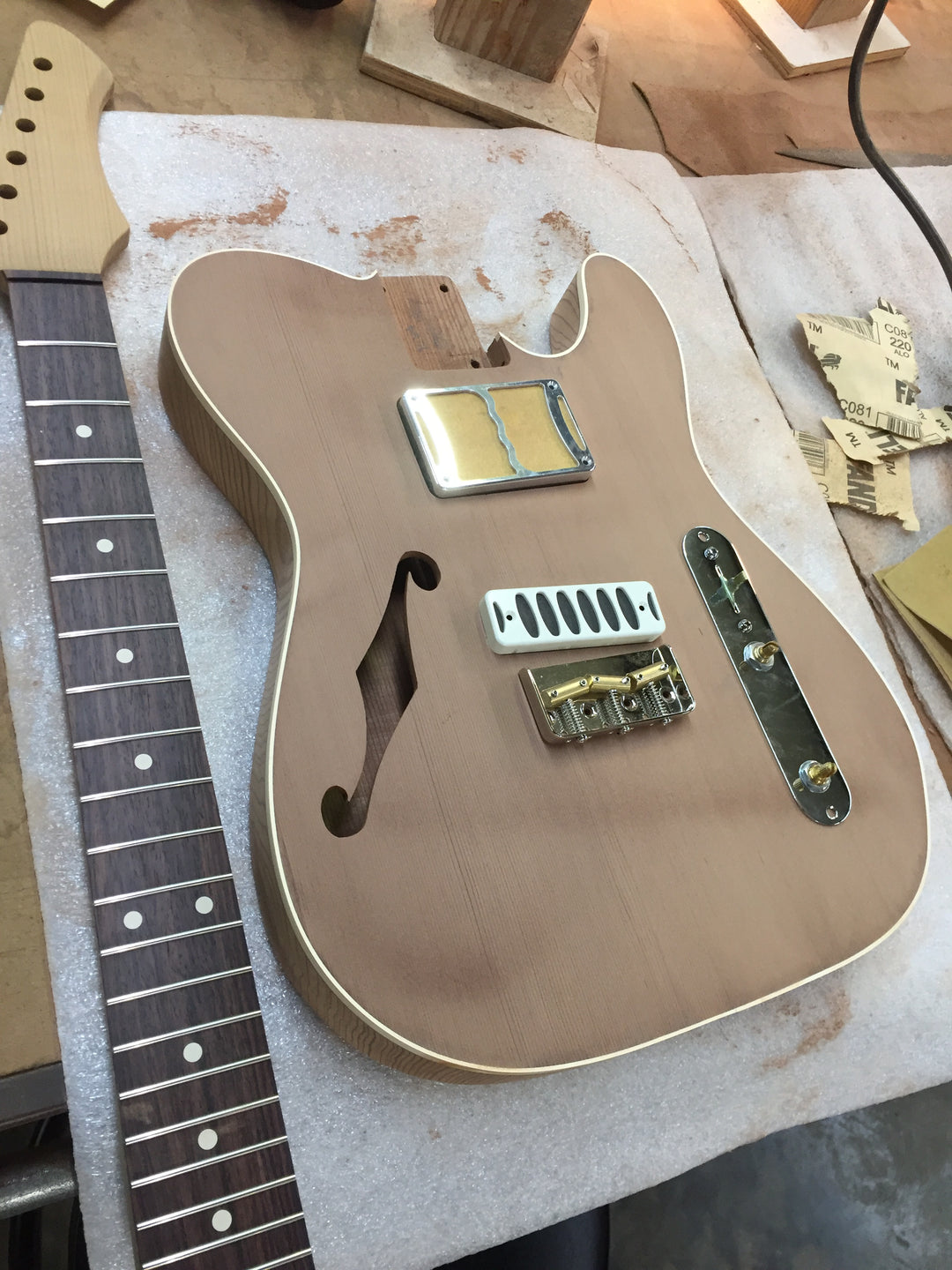 Ronin Betty Thinline "Custom Build" 2020 Pinecrest Green/Natural Redwood 5lbs 9oz  Authorized Dealer