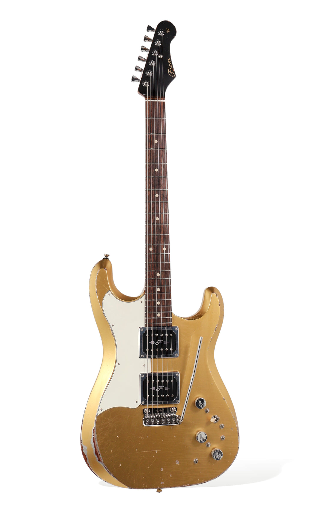 Fiam Guitars Mirari F5 2023 - Aztec Gold over Silver. By past Ronin Guitars luthier Izzy Lugo. NEW (Authorized Dealer)