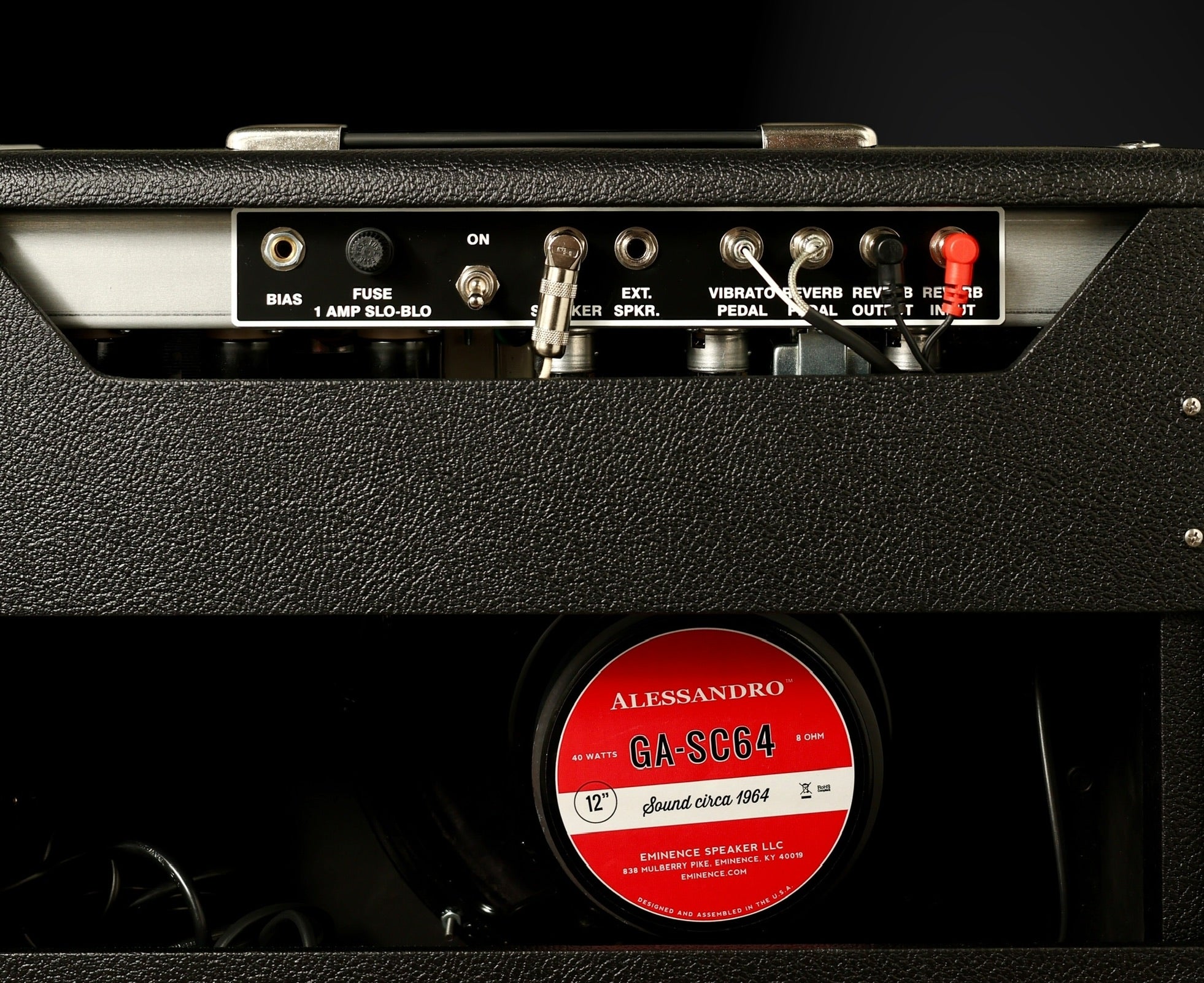 Headstrong Lil' King Reverb - Black / Aged Silver. GA-SC64