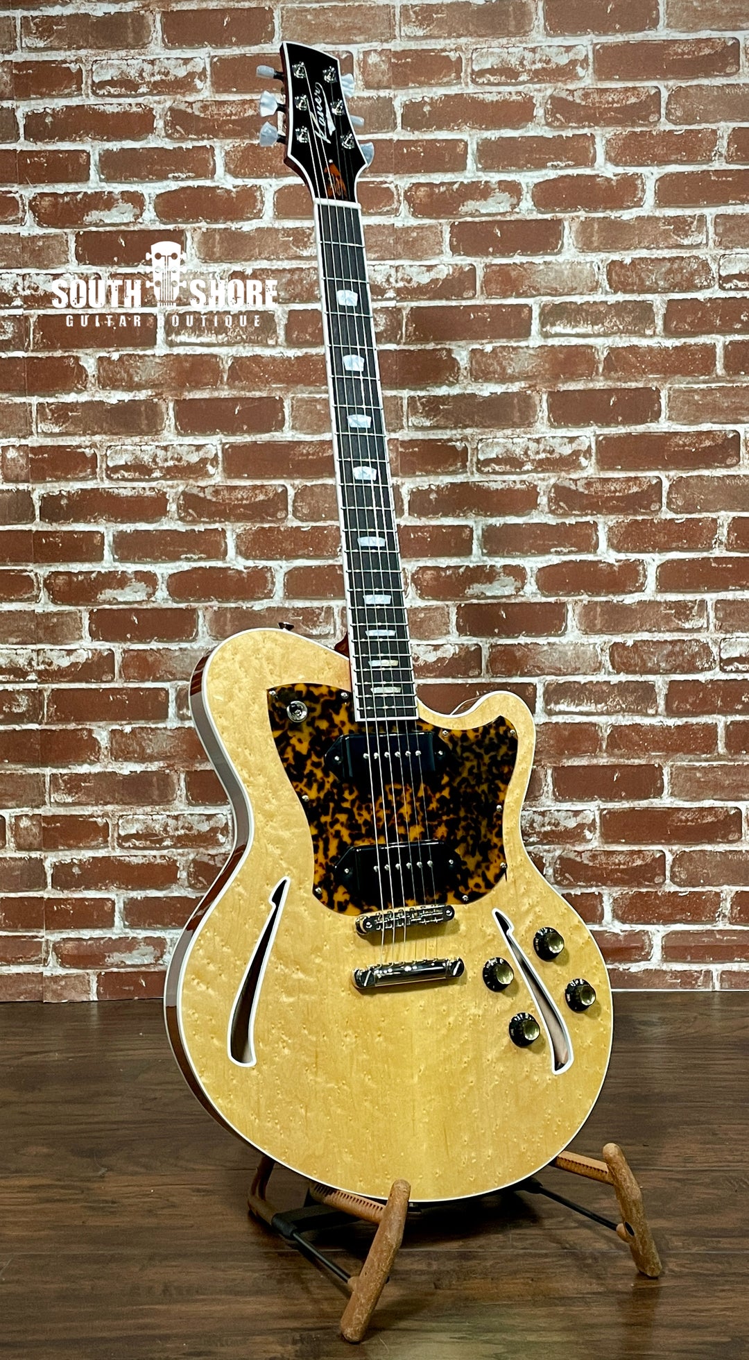 Kauer Guitars Super Chief, Natural Birdseye Maple Top, 2 P-90's, 6lbs 14oz NEW (Authorized Dealer)