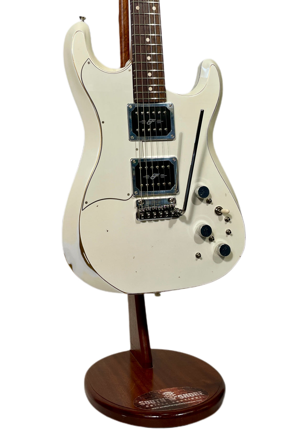Fiam Guitars Mirari F5 2022 Aged White over Gold, by past Ronin luthier Izzy Lugo (Authorized Fiam Dealer)