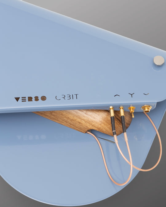 Verso Orbit Baritone 2024. - Dove Blue / Walnut - Sheet Metal Body w/ freely adjustable Magnetic Pickups SC1 Neck & HB2 Bridge - NEW. (Authorized Dealer)