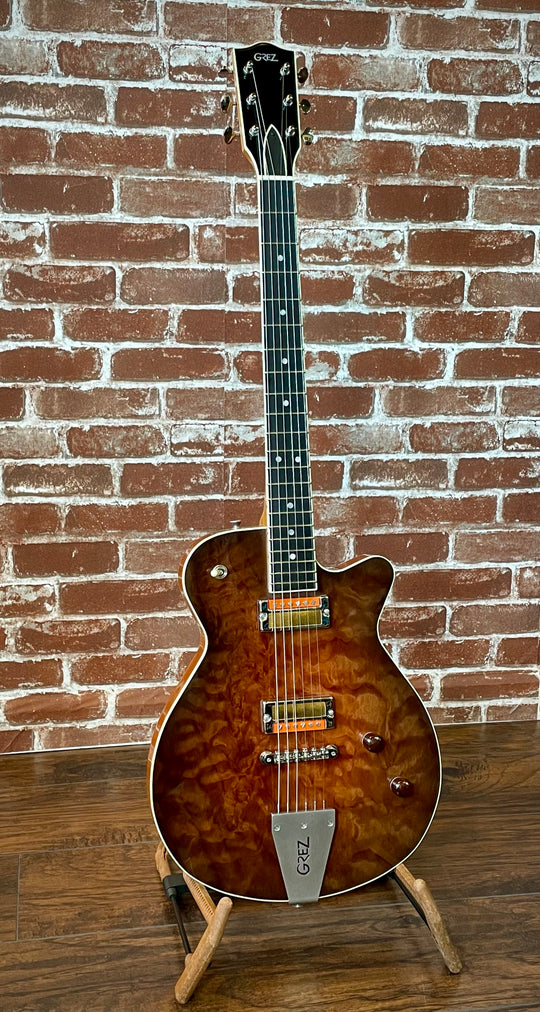 Grez Mendocino Custom 2021 Dark Burst Quilt Top, Binding & Novak Gold-Foils NEW (Authorized Dealer)