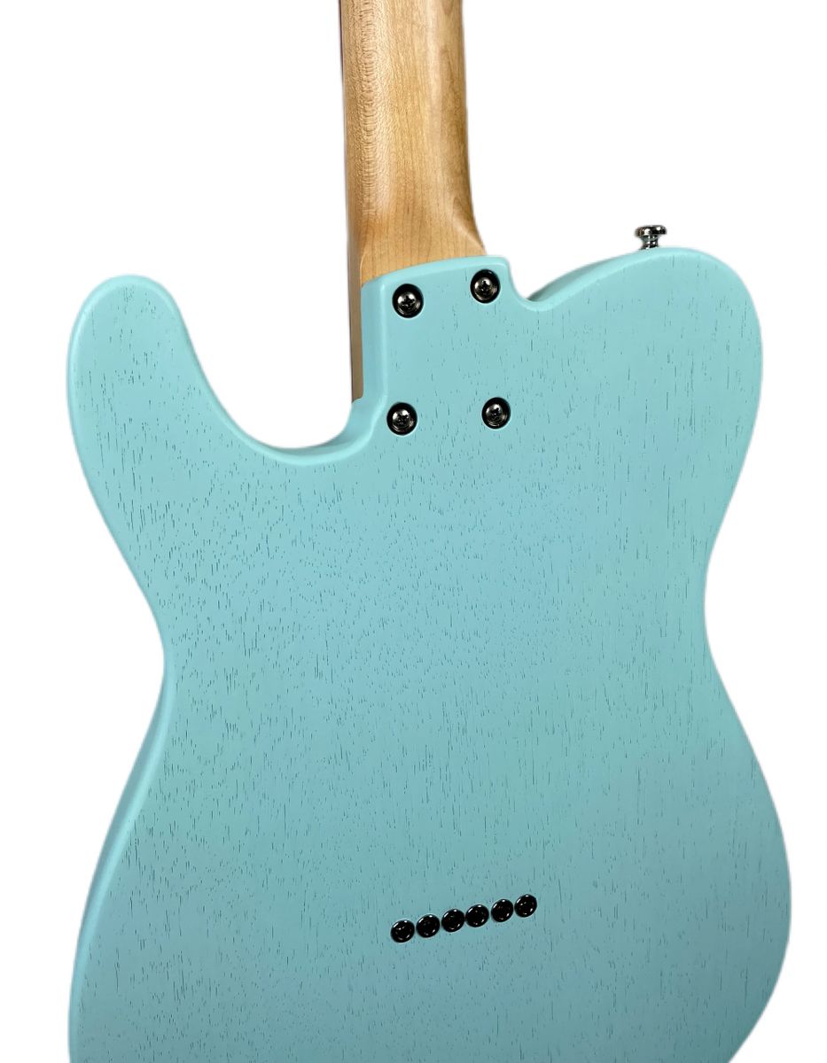 Rufini Guitars T-Modern Korina Body 2022 Ice Blue Satin, NEW (Authorized Dealer)