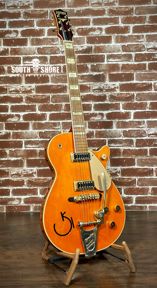 Gretsch Roundup 6121 2006 Orange w/ leather trim &amp; upgraded TV Jones Filtertrons + Extra Bigsby Arm by Gretsch