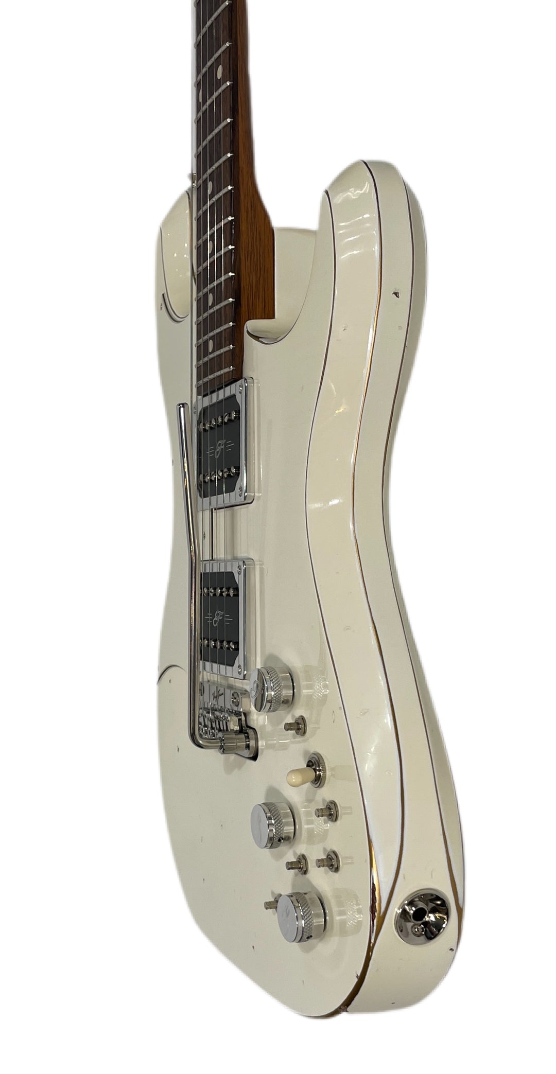 Fiam Guitars Mirari F5 2022 Aged White over Gold, by past Ronin luthier Izzy Lugo (Authorized Fiam Dealer)
