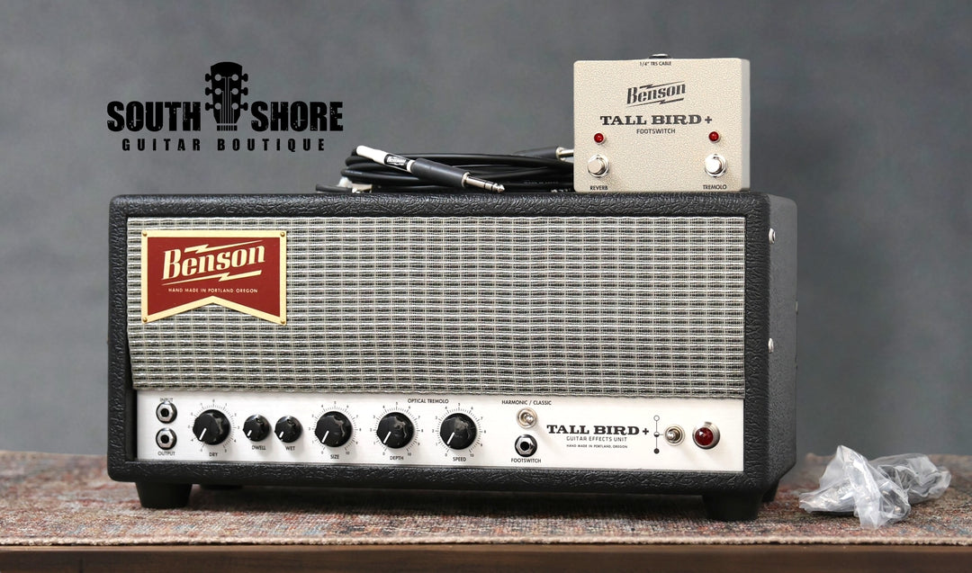 Benson Amps Tall Bird Reverb + 2026 - Black / Silver. Spring Reverb ...