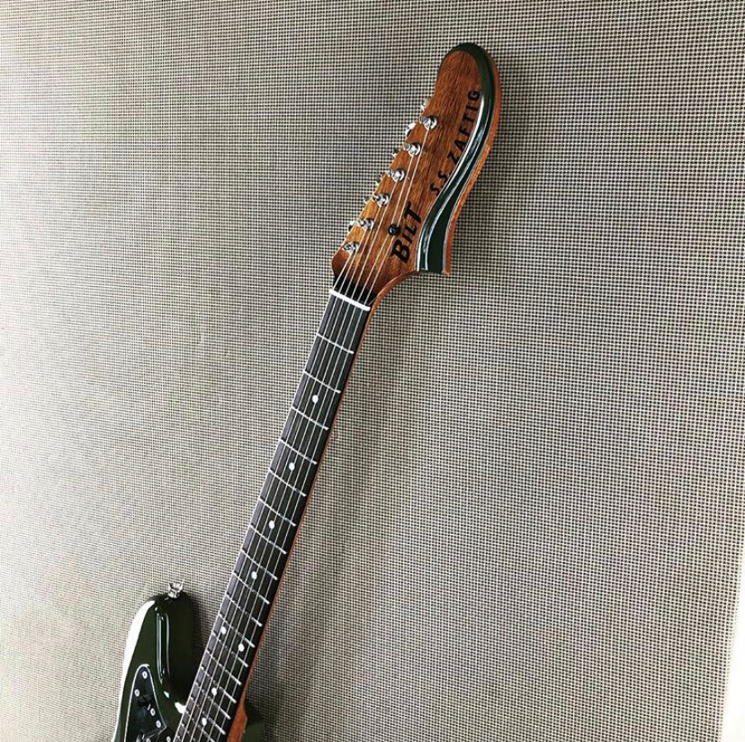 Bilt Zaftig 2019 Olive Drab w/ Lollar Staple P-90's & Black Mastery Hardware