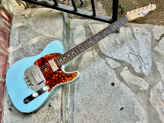 Waterslide Guitars T-Style Coodercaster 2022 Aged Sonic Blue NEW (Authorized Dealer)