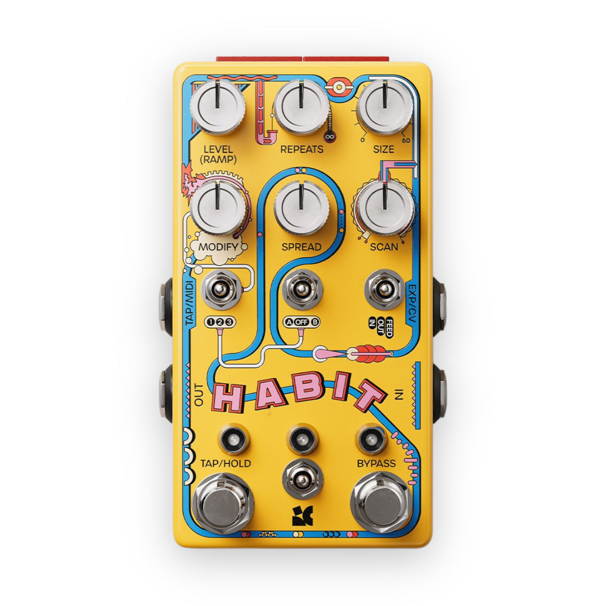 Chase Bliss Audio Habit Echo Collector / Delay 2022 Yellow / Graphics. (Brand New) by Chase Bliss Audio