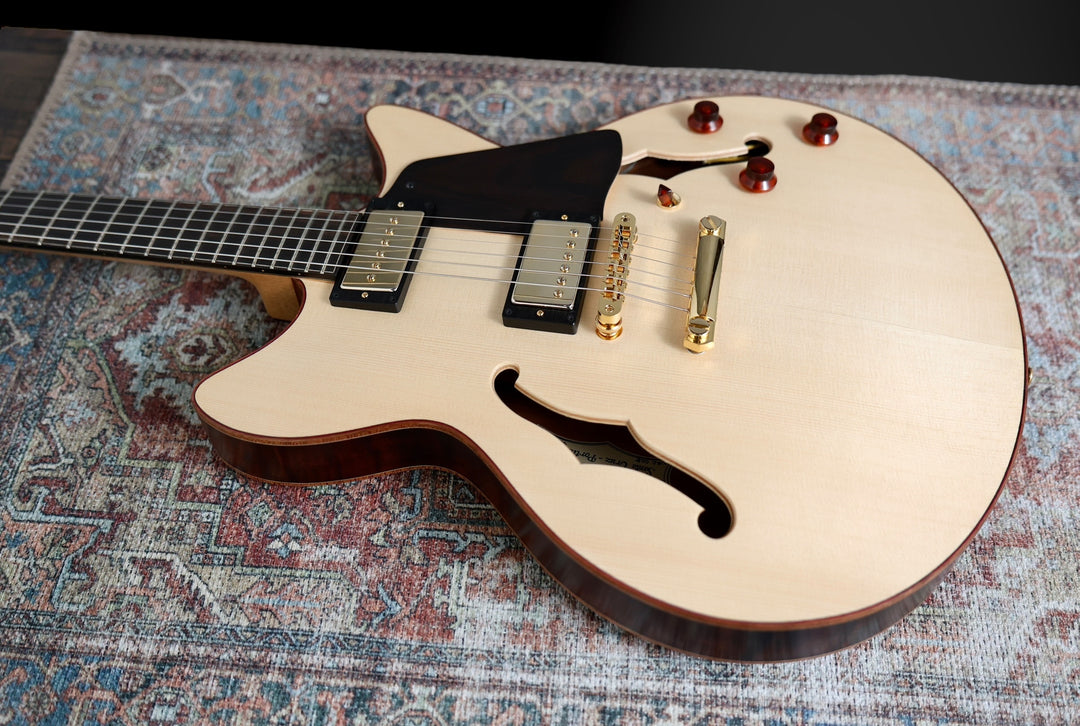 Lambdin-Morello  Coastal Semihollow Guitar 2025 - Natural / Varnish. NEW