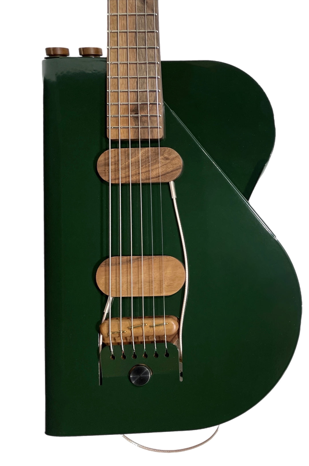 Verso Orbit Baritone 2022 Moss Green w/ movable pickups, walnut neck & custom stand NEW (Authorized Dealer)