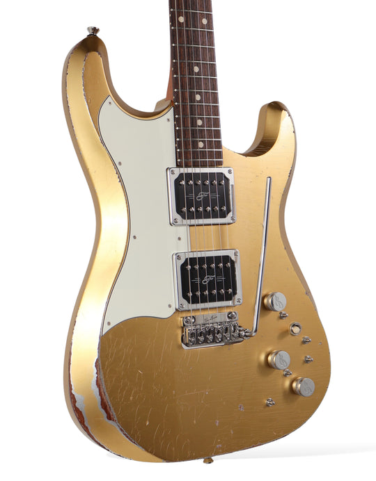 Fiam Guitars Mirari F5 2023 - Aztec Gold over Silver. By past Ronin Guitars luthier Izzy Lugo. NEW (Authorized Dealer)