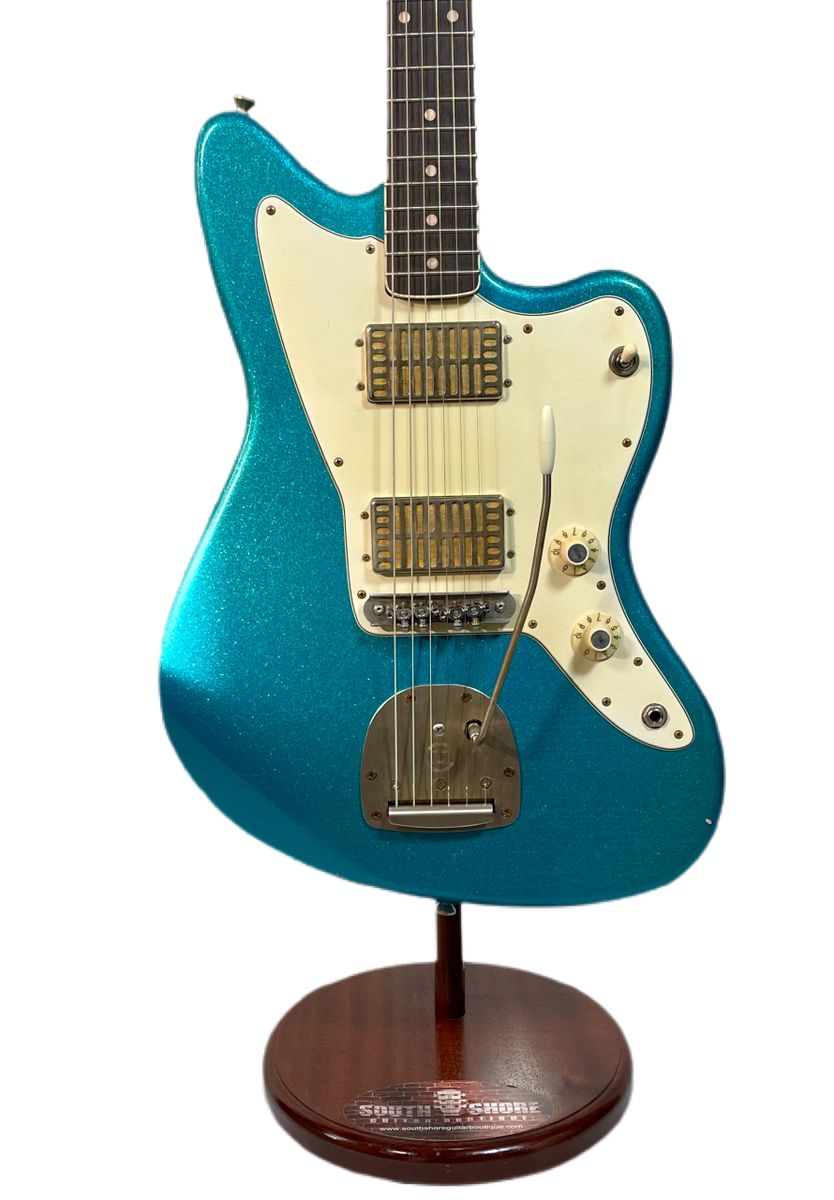 Mario Martin Guitars Jazzbastard Fine Flake Lake Placid Blue, Mojo Dual Foils 7lbs NEW (Authorized Dealer)