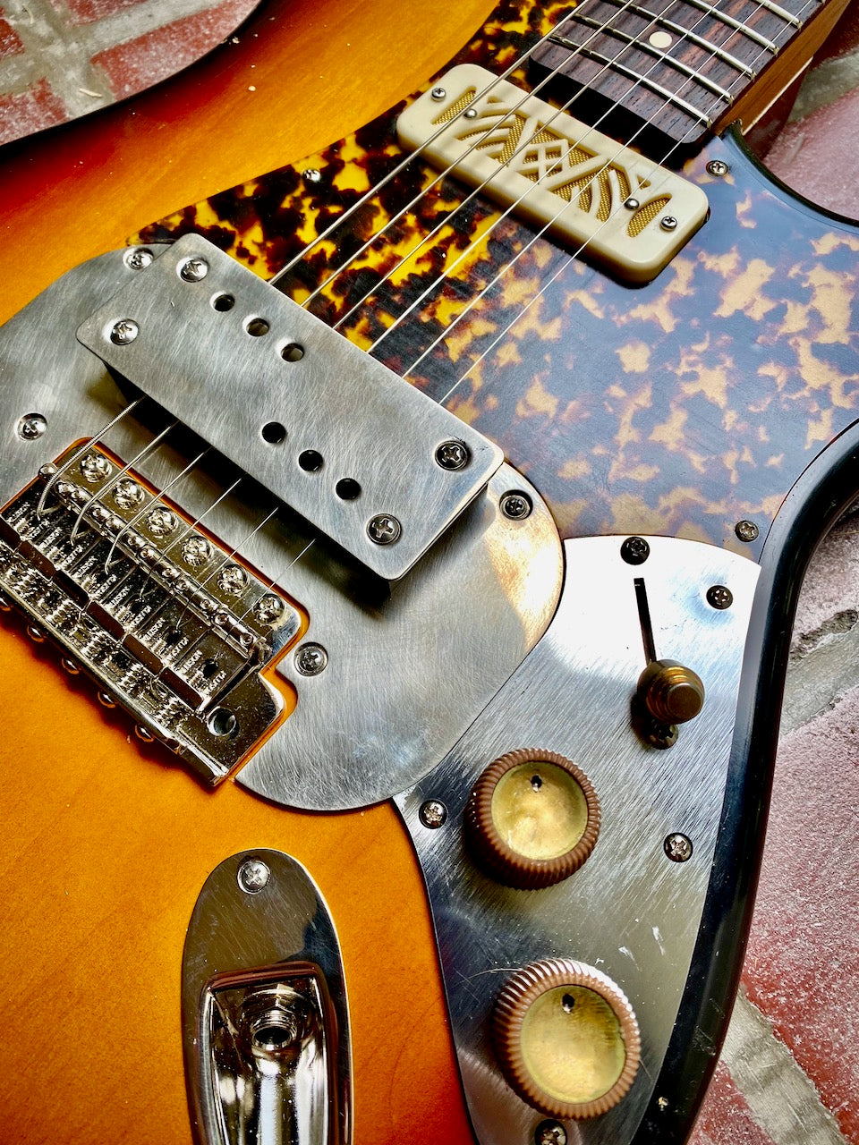 Waterslide S-Style W/ Mojo Lap-Steal and Gold-Foil Pickups, 2020 Sunburst NEW (Authorized Dealer)