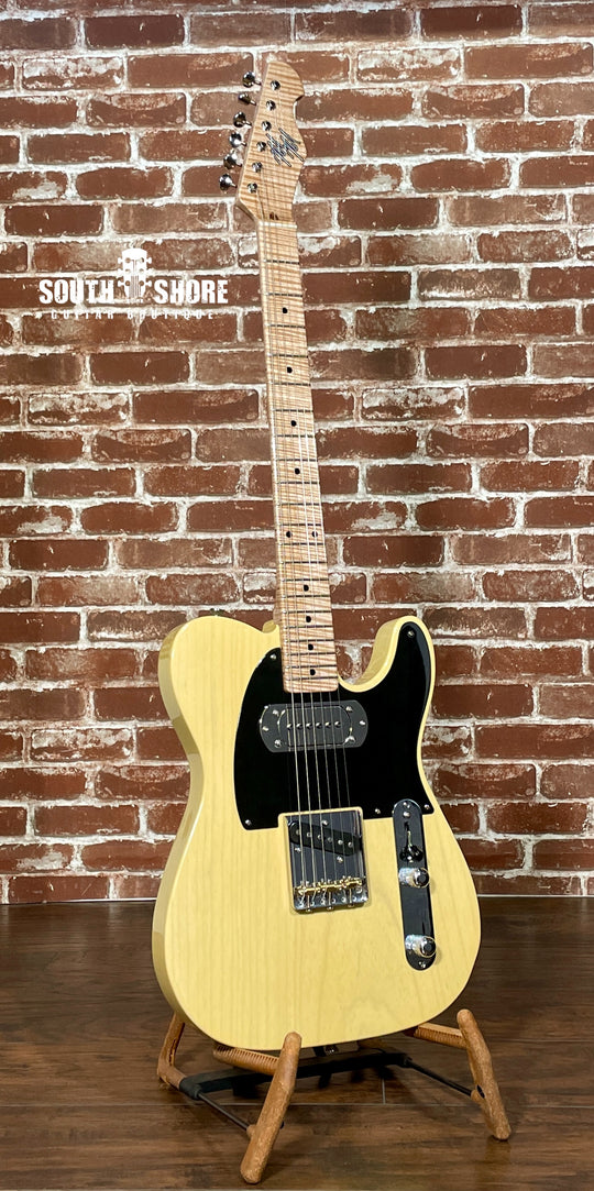 Mario T-Style 2022 Nocaster Blonde 1-Piece Body, AAAA 1/4" Sawn Neck, Bigsby Pup (Authorized Dealer)