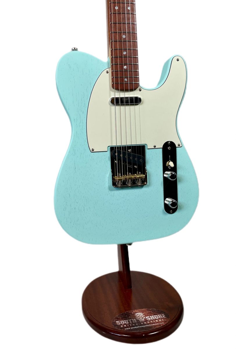Rufini Guitars T-Modern Korina Body 2022 Ice Blue Satin, NEW (Authorized Dealer)