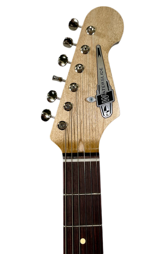 Waterslide Guitars S-Style Dual Foil 2022 Blonde w/ upgraded 1-Piece Body NEW (Authorized Dealer)