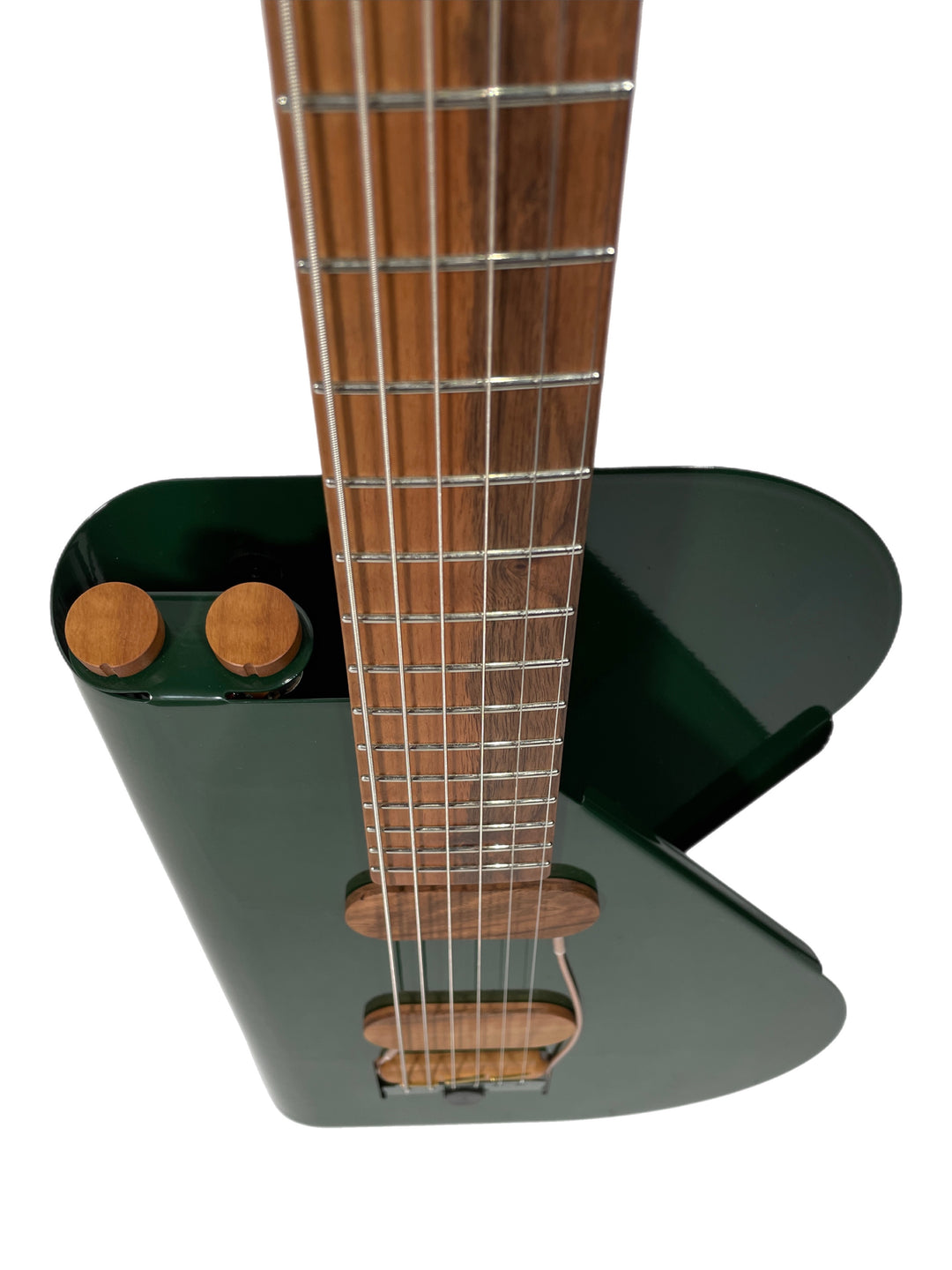 Verso Orbit Baritone 2022 Moss Green w/ movable pickups, walnut neck & custom stand NEW (Authorized Dealer)