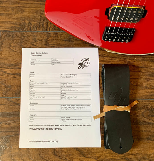 Dean Gordon Guitars 2020 Virtus, "Ferrari" Corsa Red, NEW (Authorized Dealer) *DEMO VIDEO ADDED*