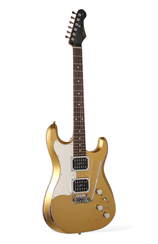 Fiam Guitars Mirari F5 2023 - Aztec Gold over Silver. By past Ronin Guitars luthier Izzy Lugo. NEW (Authorized Dealer)
