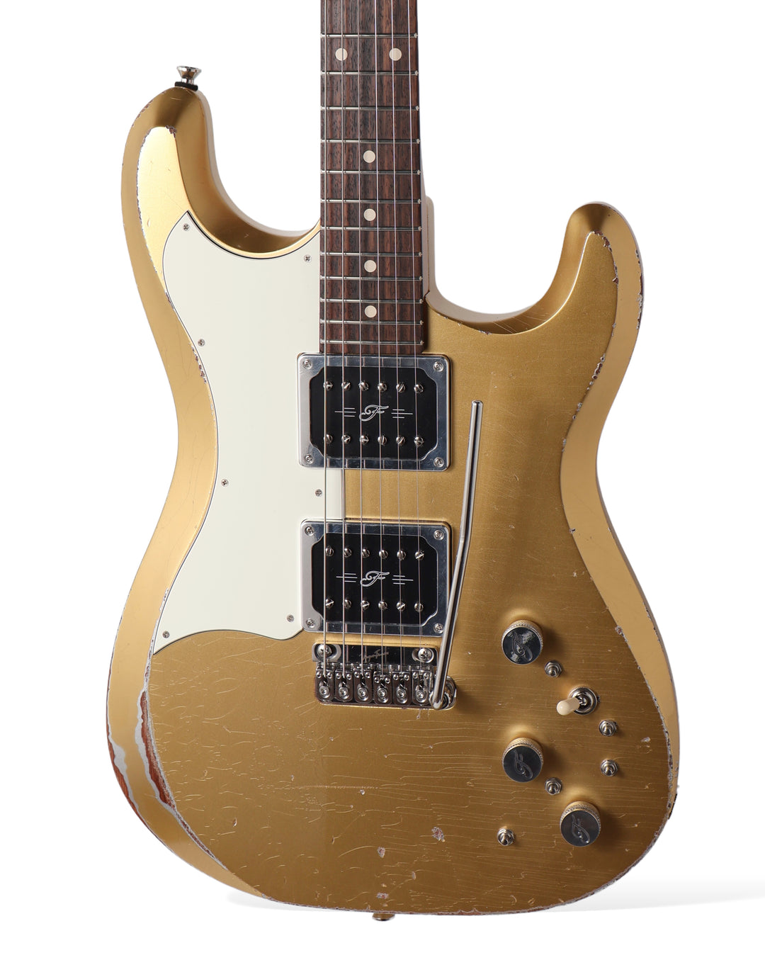 Fiam Guitars Mirari F5 2023 - Aztec Gold over Silver. By past Ronin Guitars luthier Izzy Lugo. NEW (Authorized Dealer)